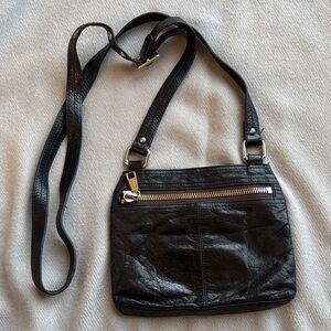 HOBO Black Leather Crossbody Bag